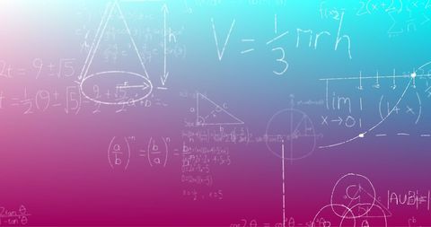 Mathematical Formulas on Gradient Background - Download Free Stock Images Pikwizard.com