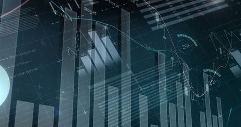 Digital Dashboard with Bar and Line Graphs for Data Analysis