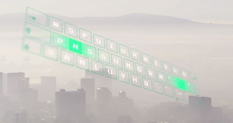 Innovative Data Interface Screen Transcends Urban Cityscape - Download Free Stock Images Pikwizard.com