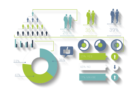 Transparent Digital Infographic Charts with Human Silhouettes - Download Free Stock Videos Pikwizard.com