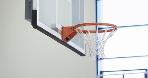 Basketball Hoop on Indoor Court