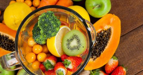 Colorful Arrangement of Fresh Fruits and Vegetables in Bowl - Download Free Stock Images Pikwizard.com