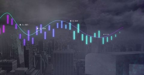 Digital Data Analysis Over Urban Skyline - Download Free Stock Images Pikwizard.com