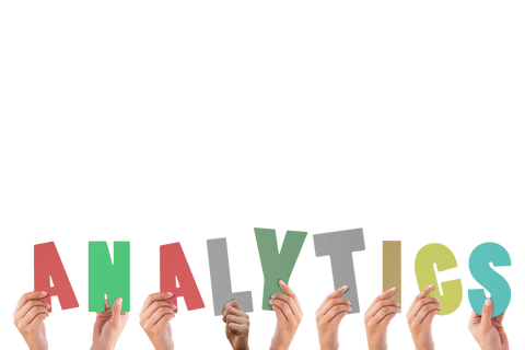 hands holding analytics text on transparent background - Download Free Stock Videos Pikwizard.com
