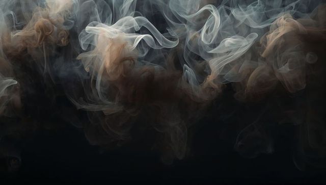 Abstract Smoke Swirls in Dark Background