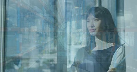 Biracial Businesswoman Integrating with Digital Interface - Download Free Stock Images Pikwizard.com