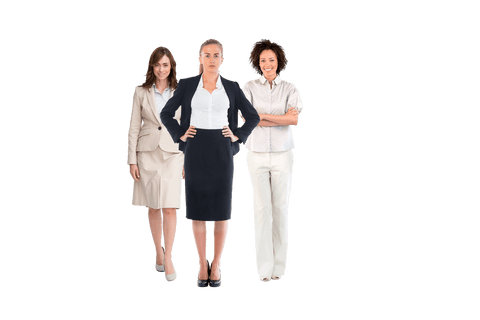 Confident Businesswomen In Corporate Attire On Transparent Background - Download Free Stock Videos Pikwizard.com