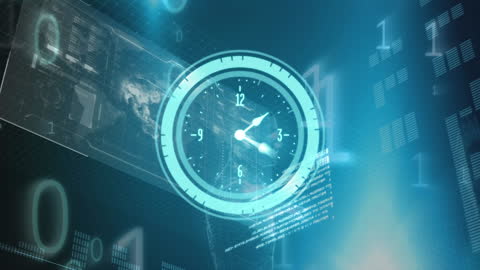 Digital Transformation Speeding Concept With Fast Clock