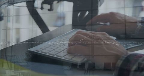 Young Professional Typing Concept with Data and Office Reflection - Download Free Stock Images Pikwizard.com