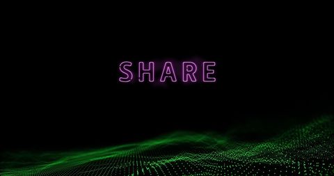 Share Text Over Futuristic Digital Wave Background - Download Free Stock Images Pikwizard.com