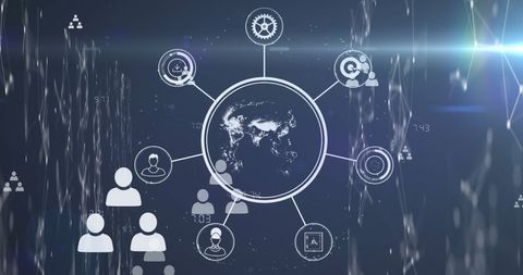 Digital Global Network with Data Connections Visualization - Download Free Stock Images Pikwizard.com