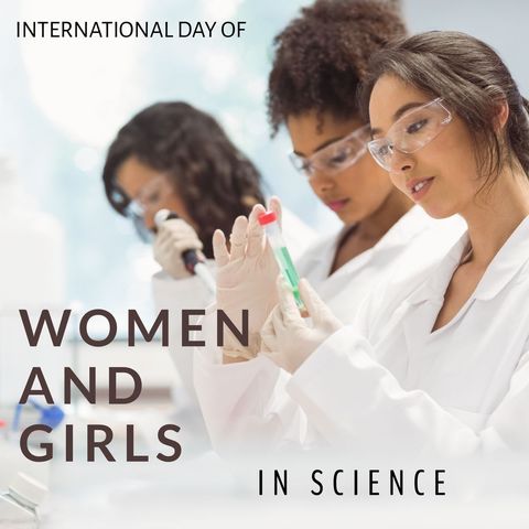 Celebrating Women and Girls in Science with Empowered Female Scientists - Download Free Stock Templates Pikwizard.com