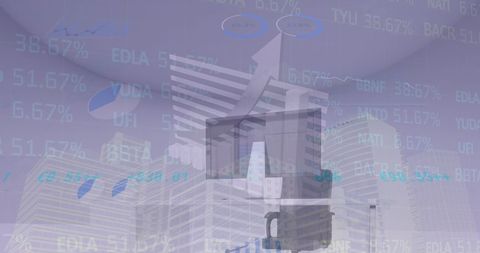 European Market Growth Analyses and Financial Data Processing Concept