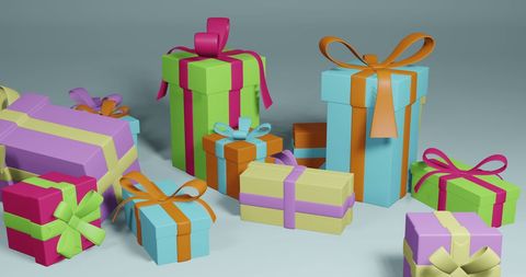 Colorful Gift Boxes with Bows for Festive Season Celebration - Download Free Stock Images Pikwizard.com