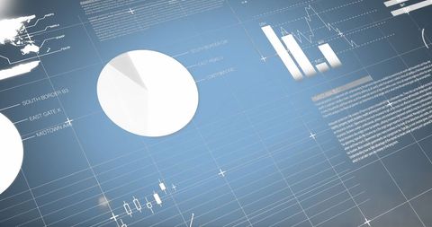 Digital Financial Data Analytics on Blue Background - Download Free Stock Images Pikwizard.com