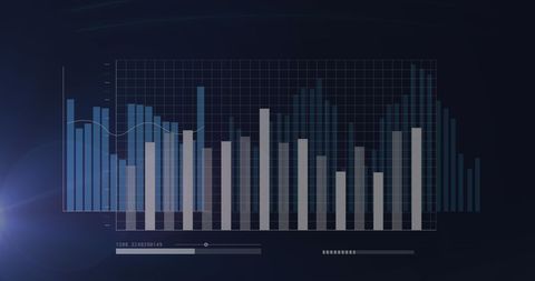 Digital Bar Graph on Dark Global Business Interface - Download Free Stock Images Pikwizard.com