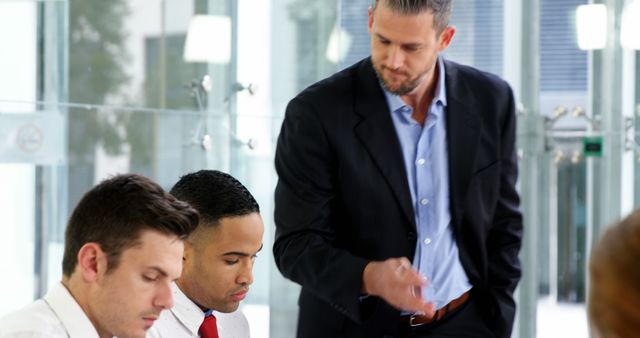 Business Meeting with Team Leader Giving Instructions in Modern Office - Download Free Stock Images Pikwizard.com