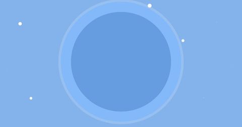 Pulsating Blue Circle with Floating White Dots on Blue Background - Download Free Stock Images Pikwizard.com