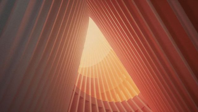 Abstract interaction of light and architectural form