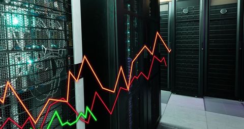 statistical data analytics in modern server room - Download Free Stock Images Pikwizard.com