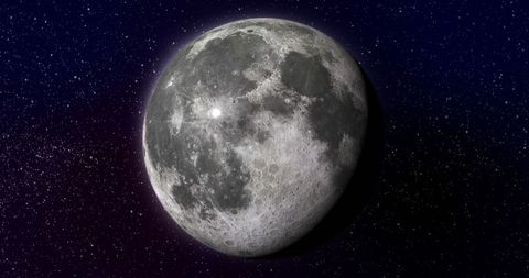 Detailed Moon Against Starry Night in Space - Download Free Stock Images Pikwizard.com