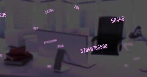 Floating Digital Numbers in Modern Office Space - Download Free Stock Images Pikwizard.com
