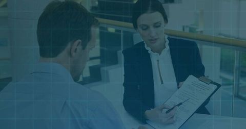 Consultation Meeting in Modern Office Environment