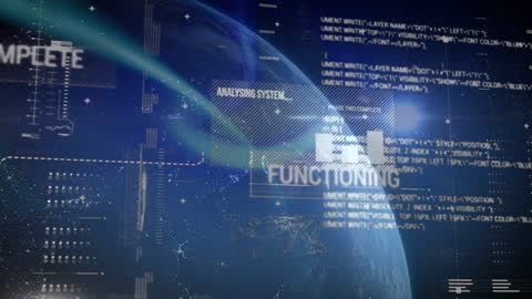 Futuristic Global Data Processing Over Blue Planet