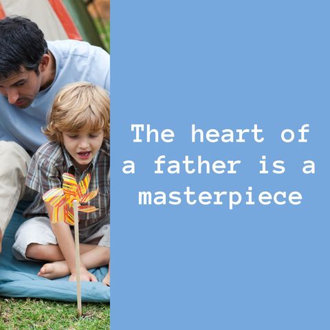 Father and Son Bonding with Pinwheel Outdoors