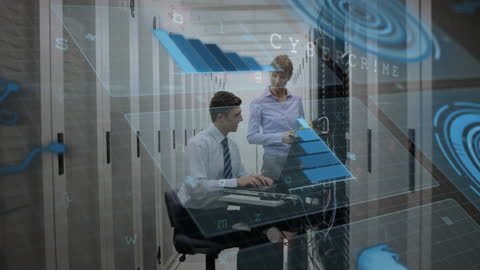Cybersecurity Professionals in High-Tech Data Center