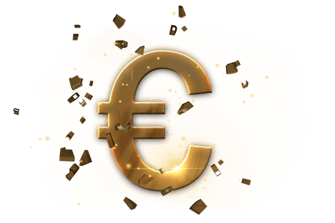 exploding euro sign with shattering effects on transparent background - Download Free Stock Videos Pikwizard.com