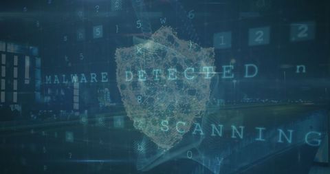 digital shield with malware detection concept background - Download Free Stock Images Pikwizard.com