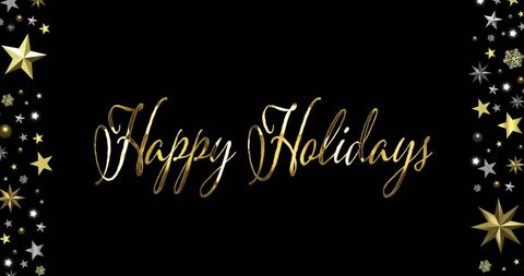 elegant holiday greeting with gold and black design - Download Free Stock Images Pikwizard.com