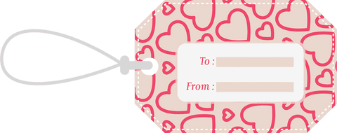 Heart Patterned Gift Tag Design with Transparent Background - Download Free Stock Videos Pikwizard.com