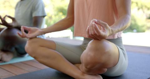 Serene outdoor yoga meditation for mindful wellness