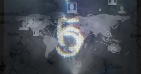 Digital Countdown with World Map and Network Connections - Download Free Stock Images Pikwizard.com
