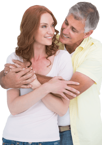 Loving Mature Couple Embrace on Transparent Background - Download Free Stock Videos Pikwizard.com