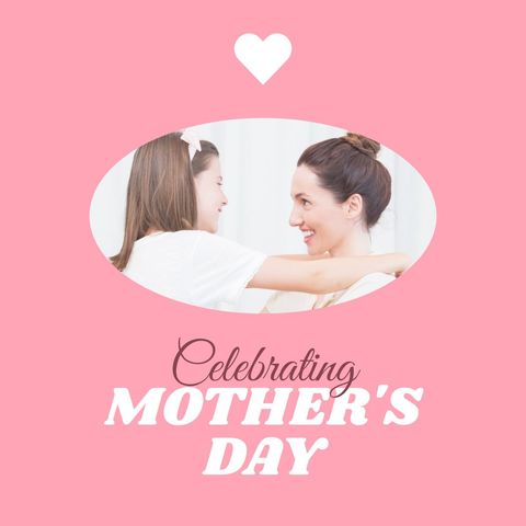 Mother and Daughter Celebrating Mother's Day Together - Download Free Stock Templates Pikwizard.com