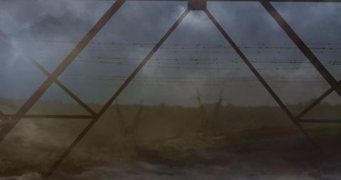 Storm Clouds over High Voltage Electrical Transmission Towers