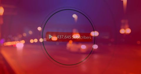 Social Media Subscribers Rising Over City Traffic: Digital Growth Concept