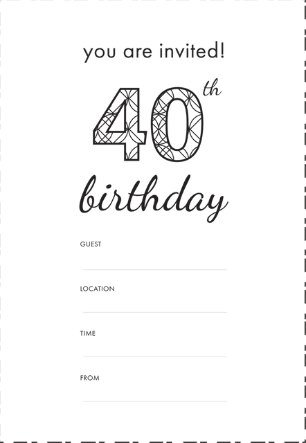 40th Birthday Invitation on Transparent Background - Download Free Stock Videos Pikwizard.com