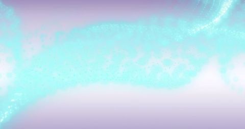 Gliding Cyan Particle Ribbon Sweeping Pastel Nebula Backdrop with Ethereal Glow