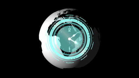 Global Connectivity Technology and Time Concept