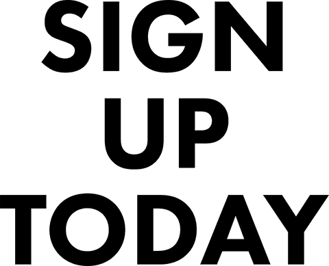 Sign up today transparent text vector illustration on background