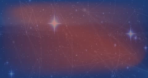 Digital Animation of Stardust with Glowing Blue Lines