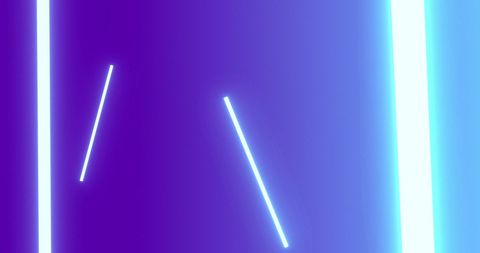 Abstract Pulsating Blue Neon Lights on Gradient Background