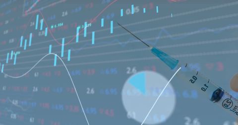 Innovative healthcare data with syringe overlay
