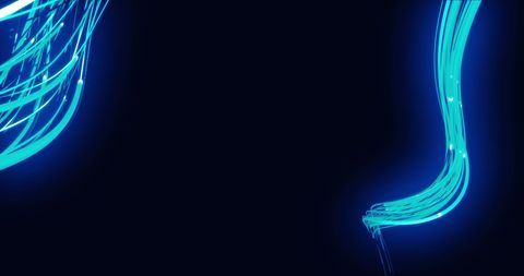 Futuristic Neon Blue Light Trails on Dark Background - Download Free Stock Images Pikwizard.com