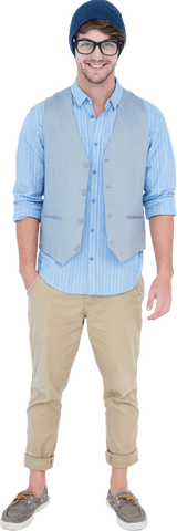 cheerful young man in casual stylish outfit with transparent background - Download Free Stock Videos Pikwizard.com