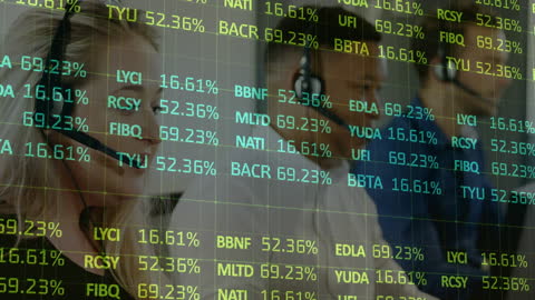 Financial Consultants Working with Graph Overlay